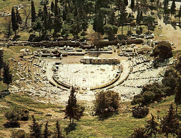 Ancient Greek theater of Dionysus in Athens