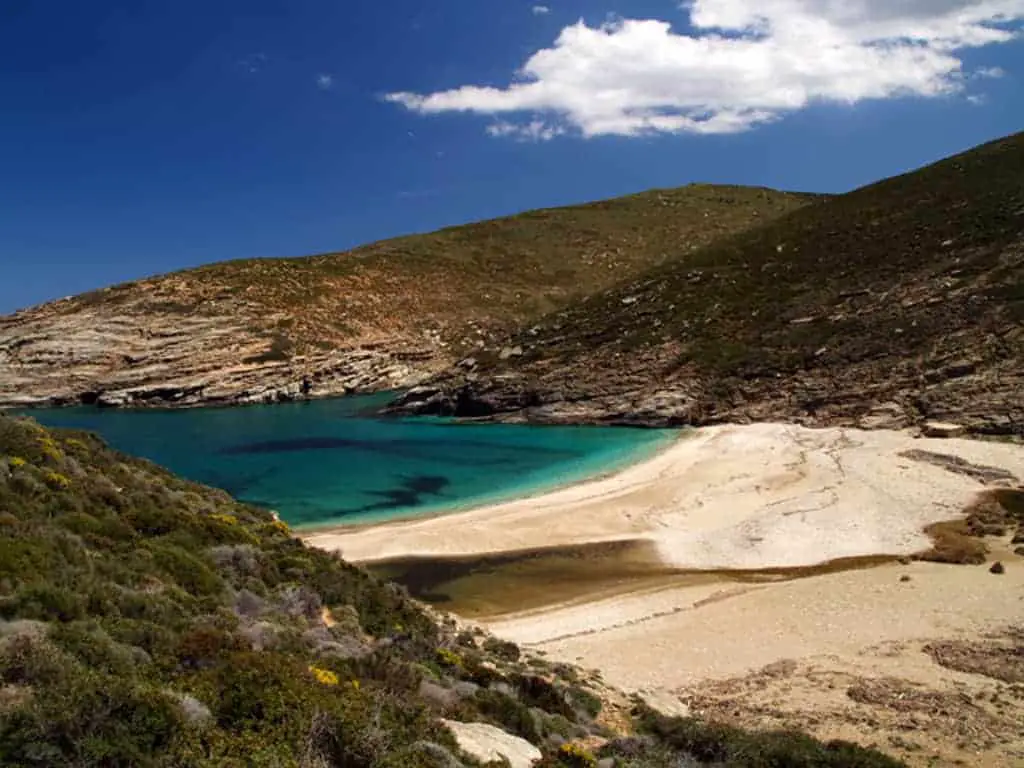 hiking andros greece