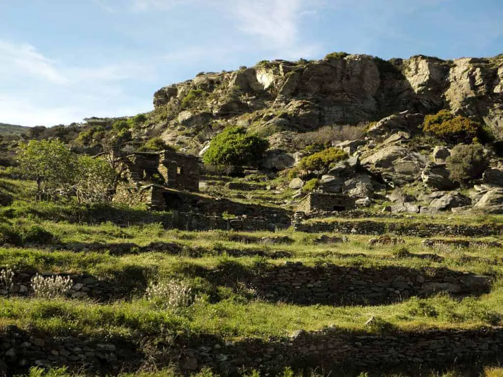 hiking andros greece