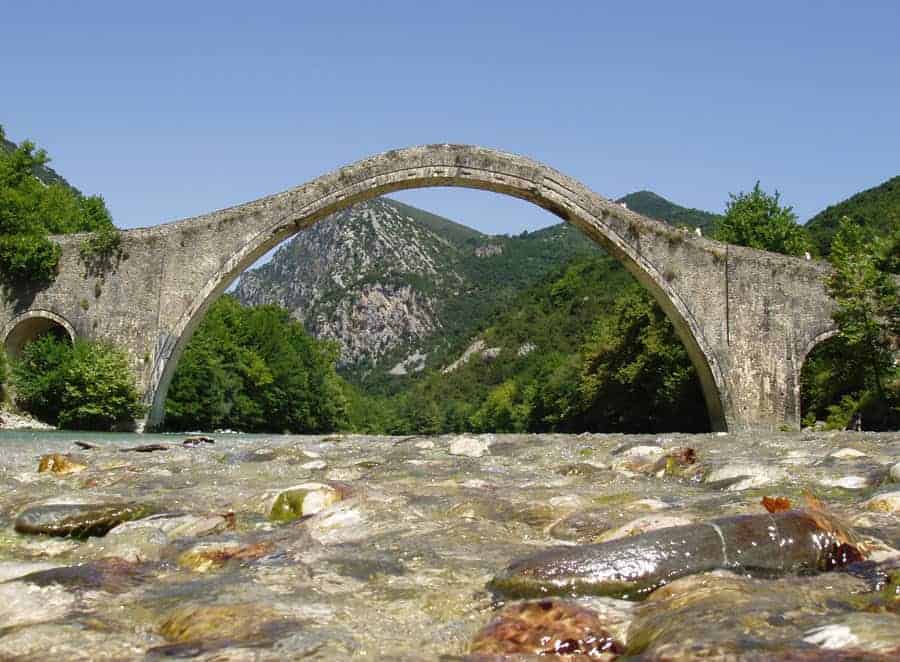 Plaka Stone Bridge Epirus Greece