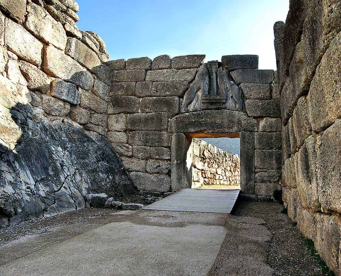 Earliest megalithic tombs - Lions-Gate-Mycenae by Andreas Trepte - Own work. Licensed under CC BY-SA 2.5 via Wikimedia Commons - http://commons.wikimedia.org/wiki/File:Lions-Gate-Mycenae.jpg#/media/File:Lions-Gate-Mycenae.jpg