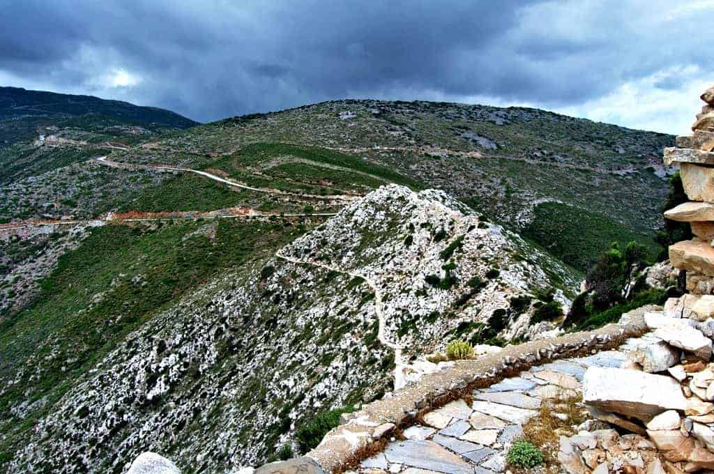 The path to Paleokastro - Ios Greece