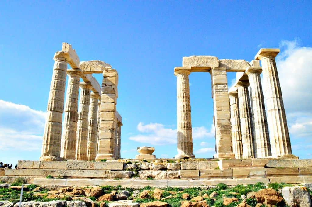 A picture of the majestic Temple of Poseidon at Sounion