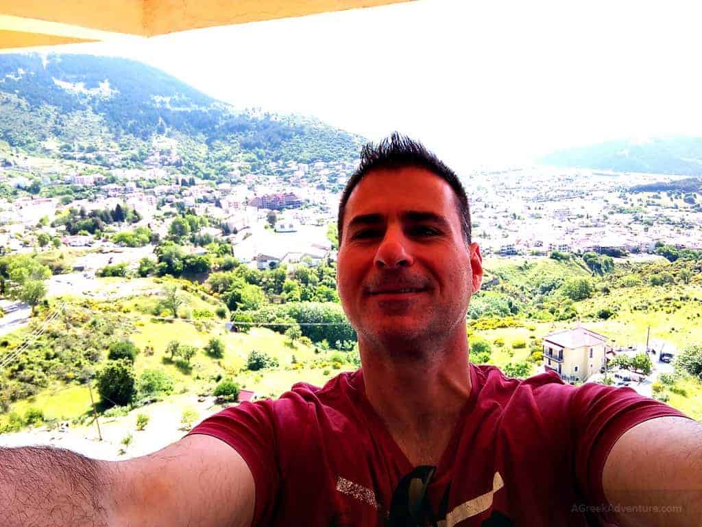Karpenisi. Selfie from Lecadin Hotel