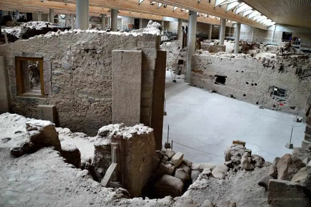 Akrotiri Archaeological Site in Santorini