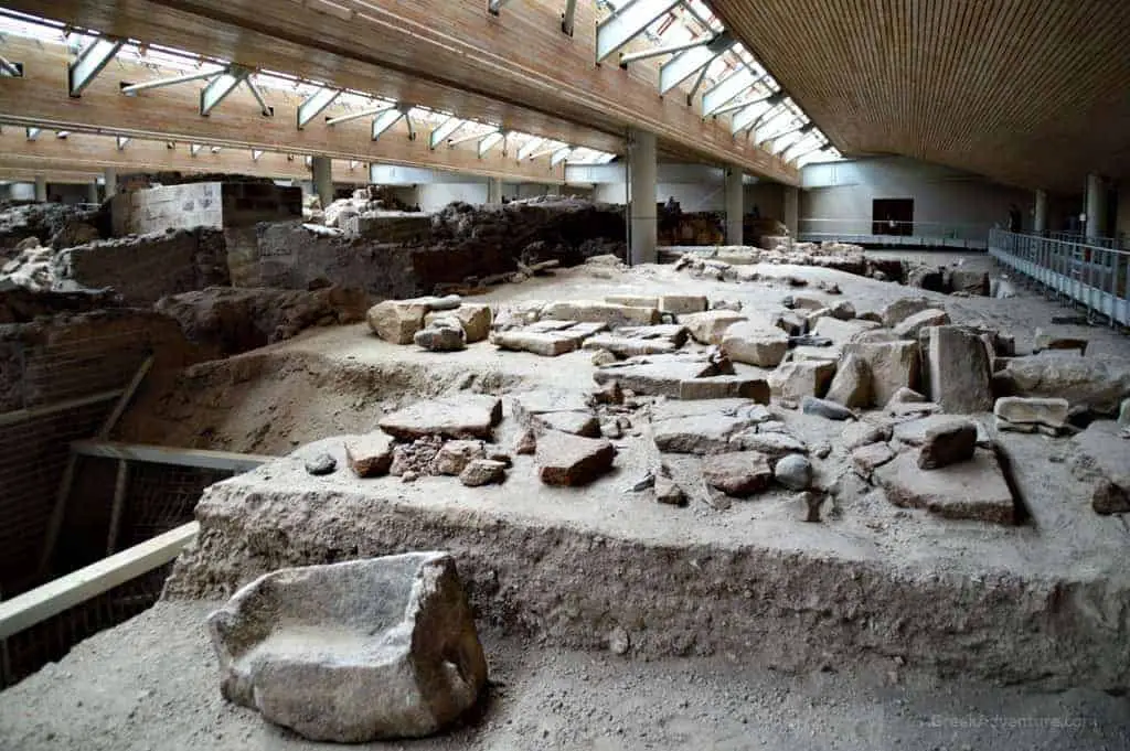 Akrotiri Archaeological Site in Santorini