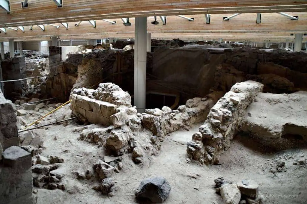 Akrotiri Archaeological Site in Santorini