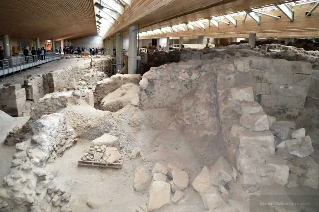 Akrotiri Archaeological Site in Santorini