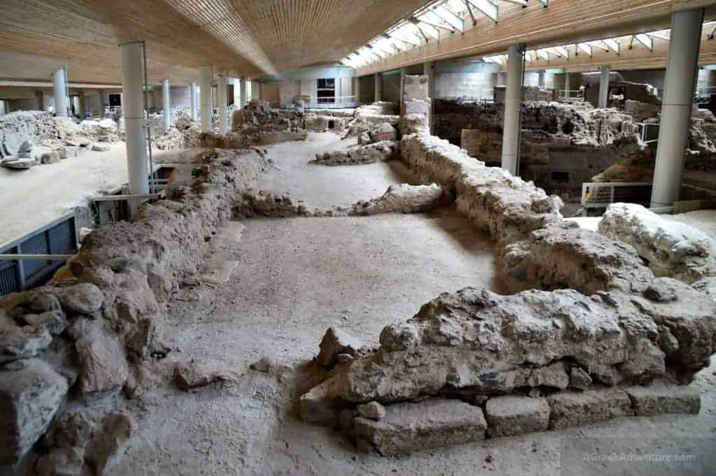 Akrotiri Archaeological Site in Santorini