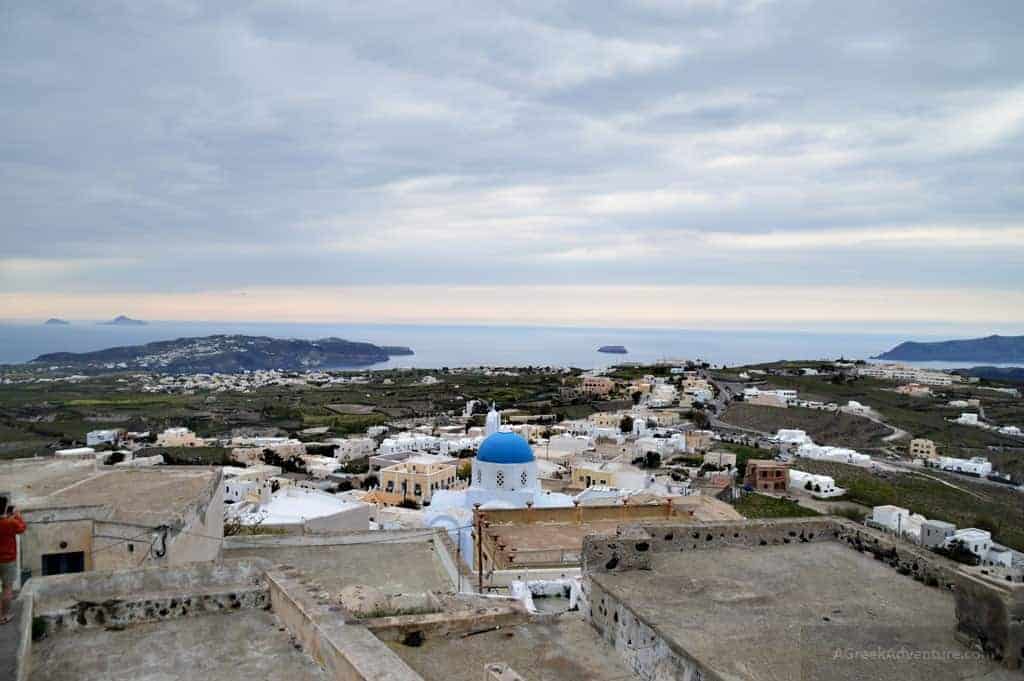 Santorini Pyrgos Village Standing Proud with Panoramic Views