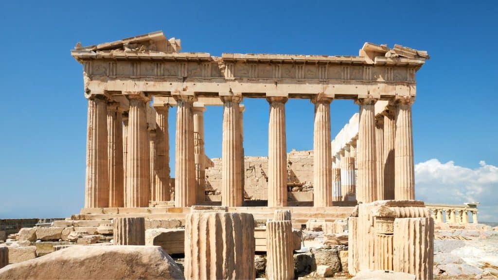 A picture of the Parthenon, an iconic temple of Ancient Greece